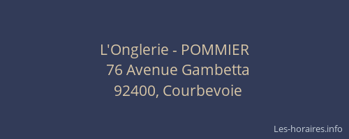 L'Onglerie - POMMIER