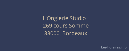 L'Onglerie Studio