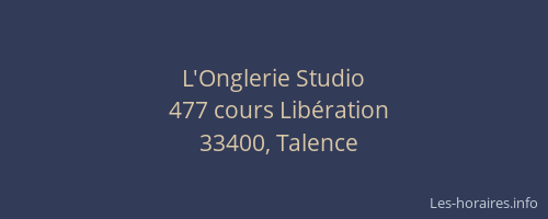 L'Onglerie Studio