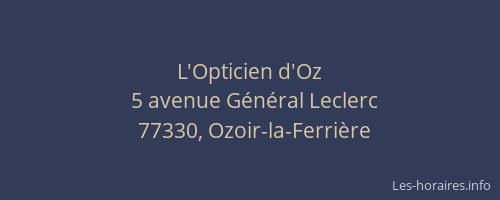 L'Opticien d'Oz