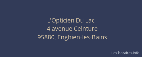 L'Opticien Du Lac