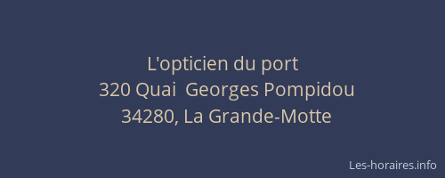 L'opticien du port