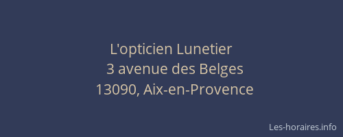 L'opticien Lunetier