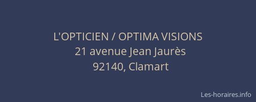 L'OPTICIEN / OPTIMA VISIONS