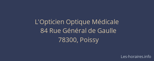 L'Opticien Optique Médicale