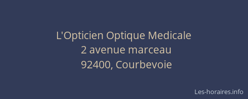 L'Opticien Optique Medicale