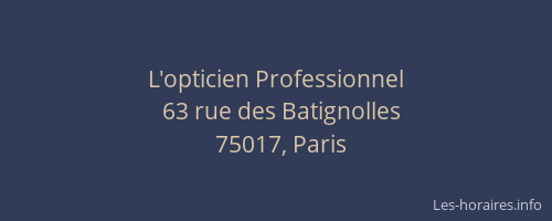 L'opticien Professionnel