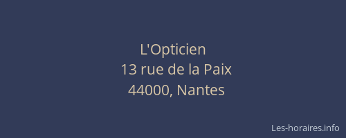 L'Opticien
