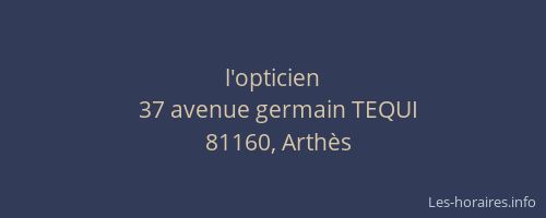 l'opticien