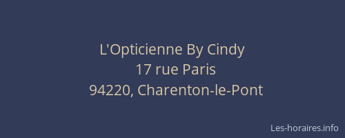 L'Opticienne By Cindy