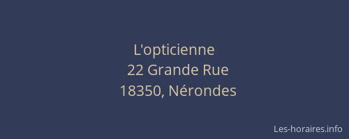 L'opticienne