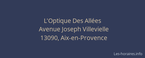 L'Optique Des Allées