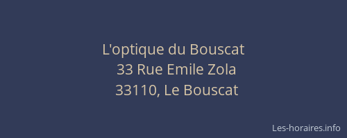 L'optique du Bouscat
