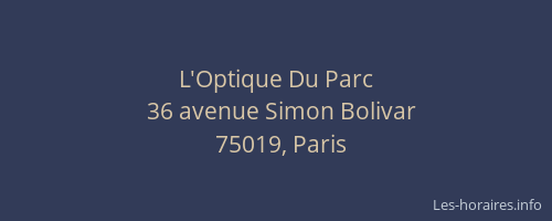 L'Optique Du Parc