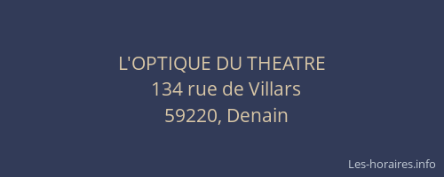 L'OPTIQUE DU THEATRE