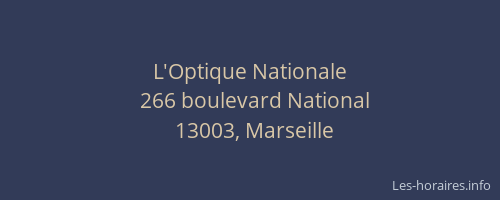L'Optique Nationale
