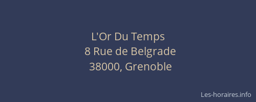 L'Or Du Temps