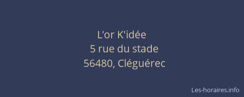 L'or K'id&eacute;e