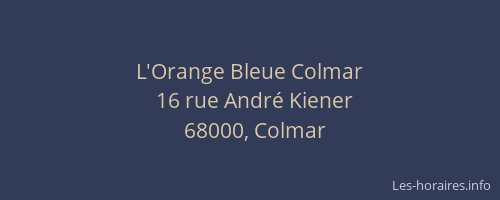 L'Orange Bleue Colmar