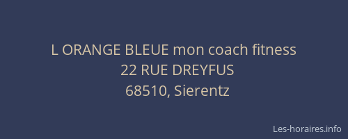 L ORANGE BLEUE mon coach fitness