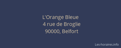L'Orange Bleue