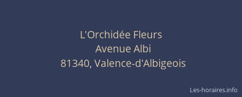 L'Orchid&eacute;e Fleurs