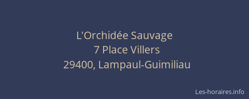 L'Orchid&eacute;e Sauvage