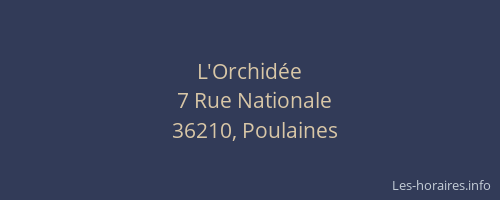 L'Orchid&eacute;e