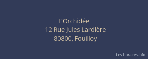 L'Orchid&eacute;e