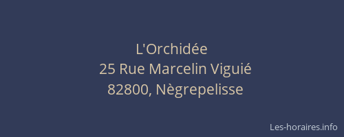 L'Orchid&eacute;e