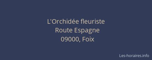 L'Orchidée fleuriste