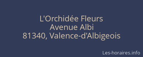L'Orchidée Fleurs