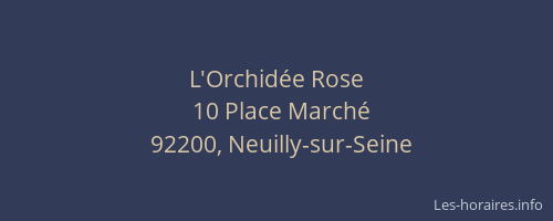 L'Orchidée Rose