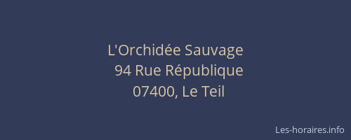 L'Orchidée Sauvage