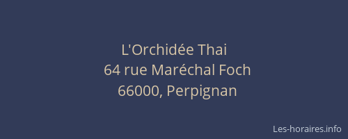 L'Orchidée Thai