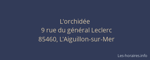 L'orchidée