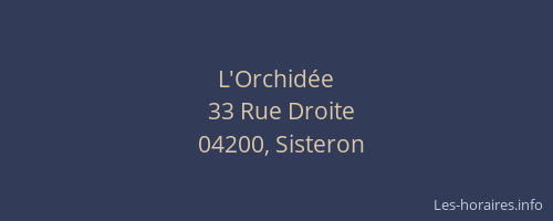 L'Orchidée