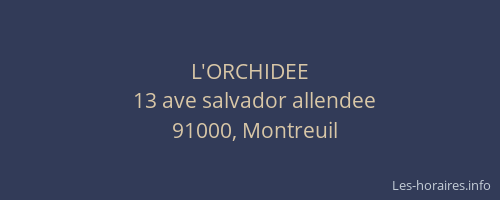 L'ORCHIDEE