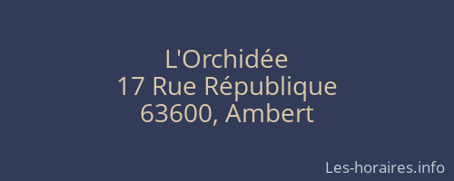 L'Orchidée