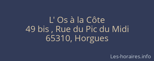 L' Os à la Côte