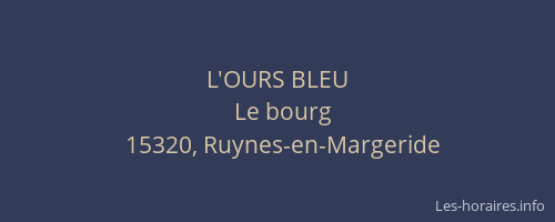 L'OURS BLEU