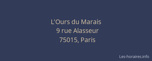 L'Ours du Marais
