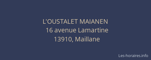L'OUSTALET MAIANEN