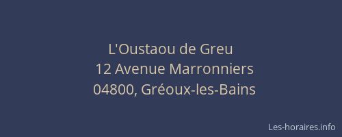 L'Oustaou de Greu