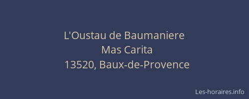 L'Oustau de Baumaniere