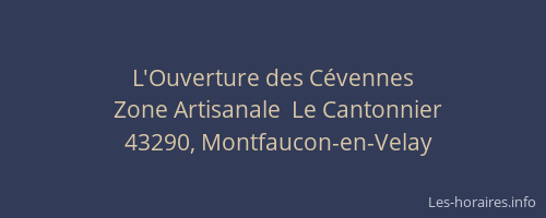 L'Ouverture des C&eacute;vennes