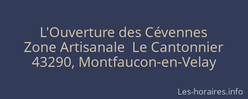 L'Ouverture des Cévennes