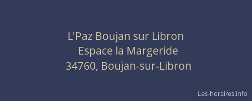 L'Paz Boujan sur Libron