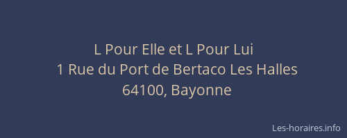 L Pour Elle et L Pour Lui