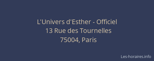 L'Univers d'Esther - Officiel